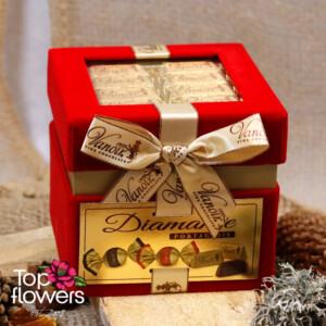 Vanoir chocolate box 380 g in elegant red and gold packaging