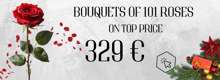 101 roses on best quality and prices