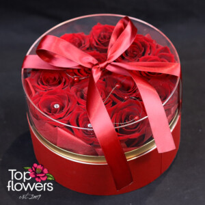 аранжировка Лукс и изящество с червени рози – магазин за цветя