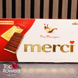 Шоколад merci Тъмен с марципан | 112 гр. Шоколад merci Тъмен с марципан | 112 гр.