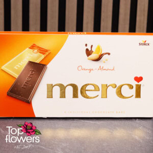 Шоколад merci Портокал и бадем | 112 гр. Шоколад merci Портокал и бадем | 112 гр.