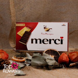 Шоколад merci Тъмен с марципан | 112 гр.
