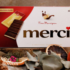 Шоколад merci Тъмен с марципан | 112 гр.