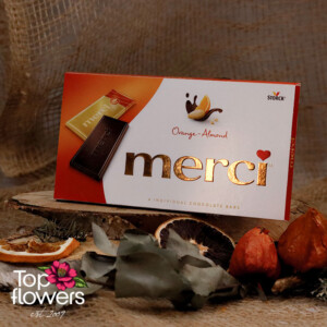 Шоколад merci Портокал и бадем | 112 гр.