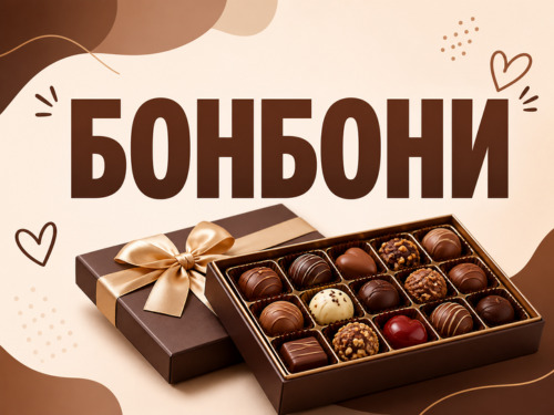 Бонбони и други сладки предложения с доставка на цветя до адрес. 