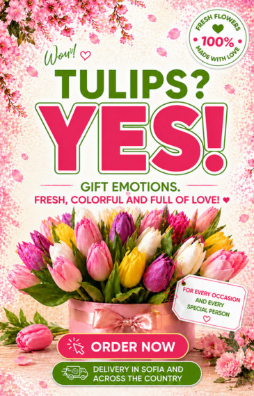 Tulips now + delivery! 