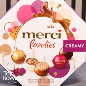 Кутия бонбони merci lovelies кремообразен | 185гр. Кутия бонбони merci lovelies кремообразен | 185гр.