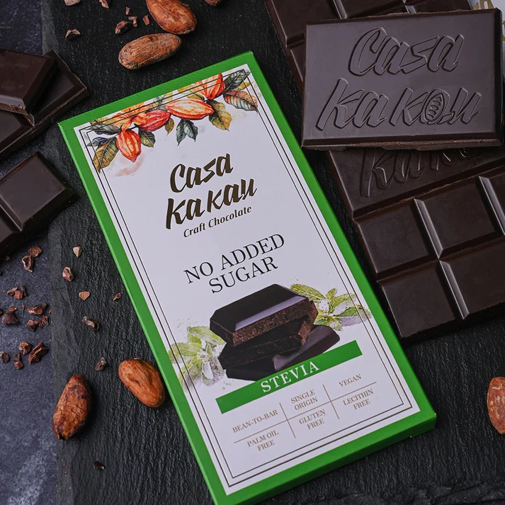 No Added Sugar Chocolate with Stevia | Casa Kakau 70 g