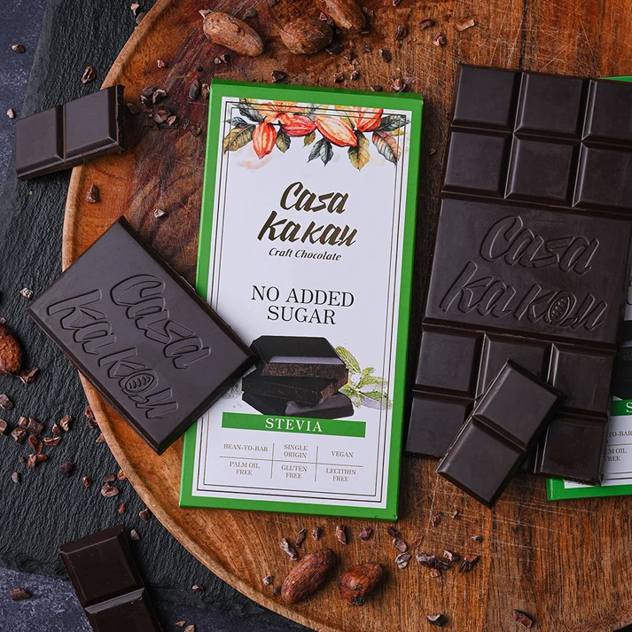 No Added Sugar Chocolate with Stevia | Casa Kakau 70 g