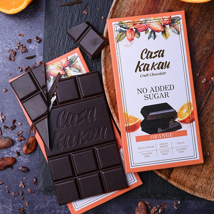 No Added Sugar Chocolate with Orange | Casa Kakau 70 g