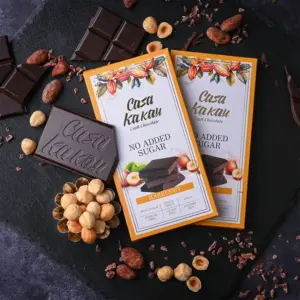 No Added Sugar Chocolate with Hazelnuts | Casa Kakau 70 g