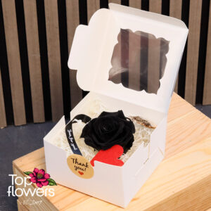 Single Preserved Rose | Black